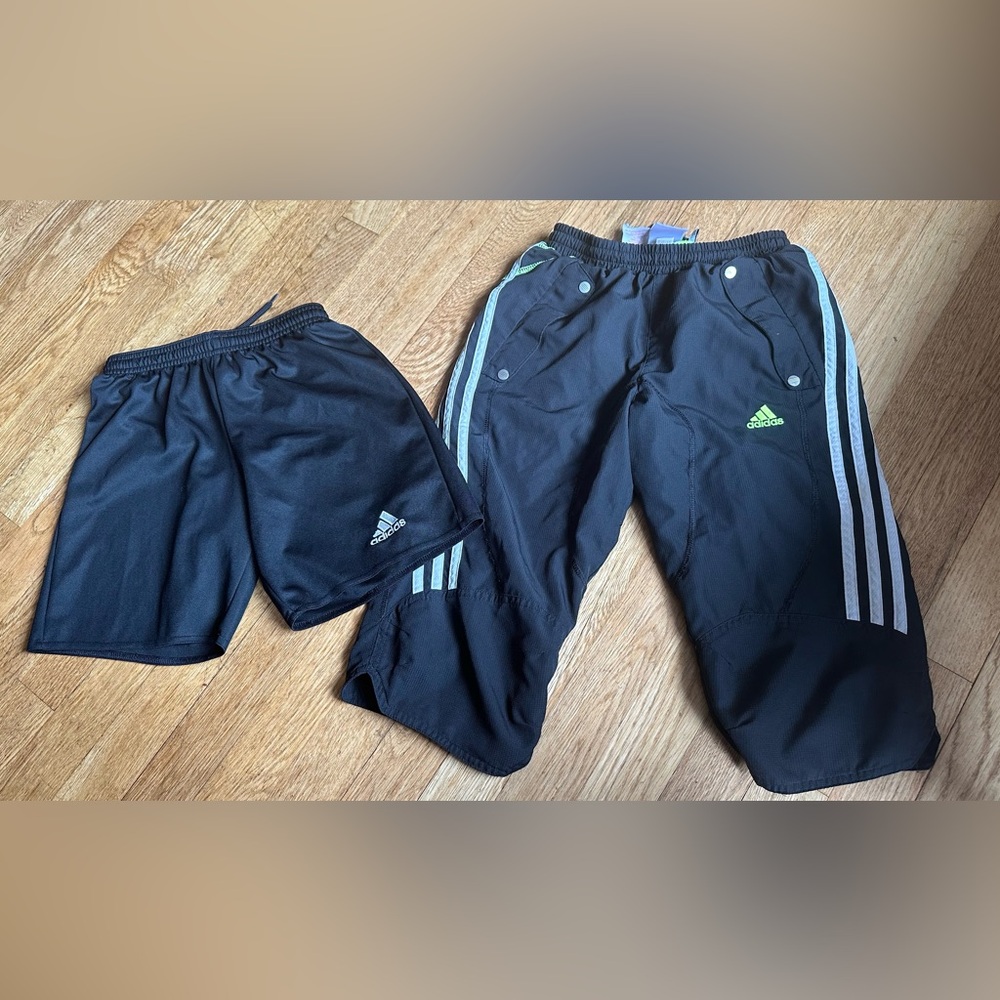 Adidas boys shorts bundle - 1 short/ 1 long - with multiple pockets